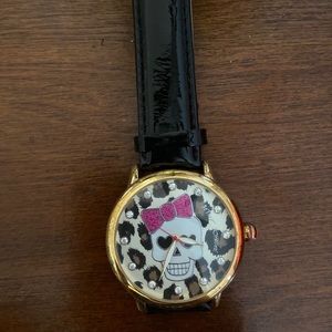 Cheetah/Skull Betsey Johnson watch